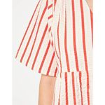 Take Two size EU 42 or US 10 seersucker tiered 100% cotton made in turkey dress Red Photo 1