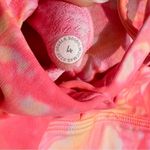 Lululemon  Energy Bra High Neck Long Line Shibori Neon Orange Size 4 Photo 5