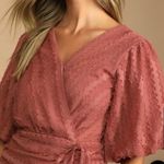 Lulus Cherish This Moment Rusty Rose Ruched Asymmetrical Mini Dress NWT Photo 3