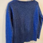 Ann Taylor Factory Women’s Blue Tight Knit Oversized Sweater with Scoop Neck XS Photo 7