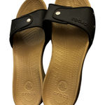 Crocs  Cobbler Women's Slide Slip On Open Black Tan Size 9 Sandal Shoes Photo 0