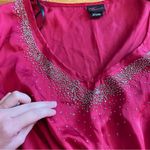 Torrid OLD TAG Plus Size Raspberry Red Beaded Sequin Satin Kimono Sleeve Blouse Photo 14