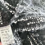 Stizzoli Black White Eyelash Knit Striped Metallic Cardigan Sweater Jacket Size M Photo 10