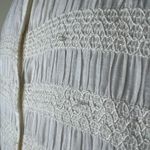 Free People Top S/M Country Victorian Prairie Smocked Peter Pan Collar Gauze Photo 6