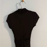 vintage cache black short sleeve turtleneck midi dress size US 8 Photo 2