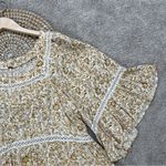 Free People  Talk About It Tunic Top Square Neck Peasant Boho Floral Yellow SP Photo 7