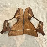 Antonio Melani  9 Selena metallic perforated t strap cork platform wedge 3088 Photo 6