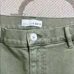 Loft  Sage Green Wide Leg Crop Frayed hems denim, size 12 Photo 7