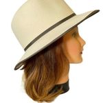 Vintage Betmar Cream Wool Feathered Wide Photo 2