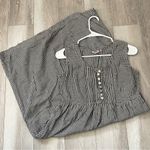 Gingham Cotton Dress button front midi womens Black White (size 2 petite) picnic Photo 5