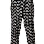 Frances Valentine Black Velvet Gold & Silver Filigree Embroidered Pants, Size 6 Photo 0