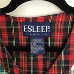 Vintage Esleep Womens XL Red Tartan Plaid Jumper One sy Pajamas Drop Seat VGC Green Size M Photo 1