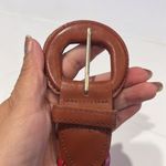 Vintage women’s XL multicolor, braided leather belt Brown Photo 1