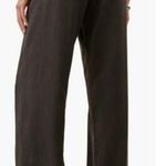 Reformation Mason High Waisted Pleated Wide Leg Trouser Pants Black Women's 0 Photo 1