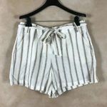 1. State  Linen Blend Striped Shorts, 12 Photo 1