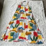 Tahari  Spaghetti strap boho maxi dress brushstroke canvas multicolor size Medium Photo 9