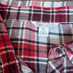 Cato Women's Plaid Button Down Shirt Red Black White Long Sleeve XL Photo 4