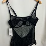 INC International Concpts W large Monogram Bodysuit Black Logo intimates NWT Photo 3