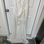 Anthropologie Lioness swiss dot white surplice maxi dress medium bridal wedding Photo 3