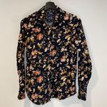 CHAPS Black Floral Button Shirt Size Small Photo 0
