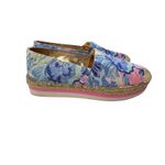 Lilly Pulitzer Lilly Pulitzer Women's Saltwater Blue Marlo Espadrille Platform Slip On Shoes 6 Photo 1