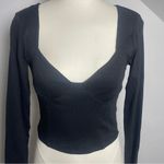 Brave Soul  London Liliana Black‎ Square Neck Crop Top NWT Size M Photo 2