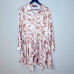 Missguided  Abstract‎ Tie Dye Print Button Down Shirt Dress Size 10 NWT Photo 1