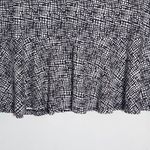 Cato  Black and White Print Mini Skirt with Ruffle Hemline NWT Size 16 Photo 3