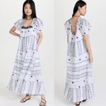 Free People Western Bohemian Jamie Embroidered Maxi Dress Size Large Ethereal Photo 11