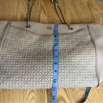 Tory Burch  Embossed Leather Bryant East West Tote Gray Shoulder Bag Le Fleur Photo 12