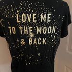 Victoria's Secret Victoria’s Secret Love Me to the Moon & Back black & gold graphic tee. Size M. Photo 1
