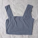 Reformation  Jeans Blue Crop Tank Top Women Small Square Neckline Photo 0
