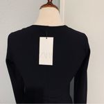 ZARA Blogger’s Favorite Black Asymmetric Neck Midi Slit Draped Dress Size M Photo 14