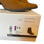 LC Lauren Conrad Sweatpea Cognac Stacked Heat Ankle Bootie Womens Size 7.5 Photo 3