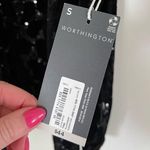 Worthington NWT Womens Halter Neck Velvet & Sequin Black Sleeveless Top Size S Photo 4