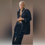 Pilcro  Carpenter Front-Slit Maxi Skirt size 6 sold out -Anthropology dark denim Photo 5