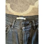 PacSun  high rise straight denim jeans size 24 charcoal wash distressed Photo 3