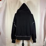 PRETTYGARDEN Hooded Sweat Pullover 1/2 Front Zipper Jacket Black Sz Med NWT Photo 3