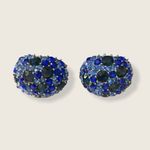 Cobalt & Aquamarine Encrusted Silver Stretch Rings Photo 6