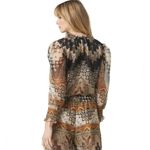 MISA Los Angeles NWT- SIENA Top in Alhambra Mosaic, size Medium Photo 3