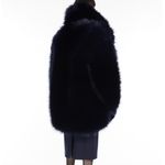 Max Mara  Sportmax Women's Raid Oversized Faux Fur Coat in Ultramarine. Size L Photo 9