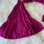 Free People  Free Spirit off shoulder smocked ruffle bell sleeve magenta pink top Photo 5