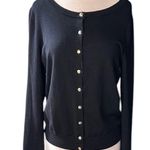 Banana Republic  Classic Black Cardigan with Gold Buttons Photo 0