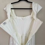 House Of CB  Loretta Ivory‎ Satin Strapless Dress white corset midi NWOT size S Photo 7