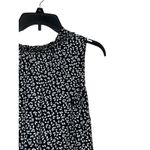 Talbots  Womens Tank Top Smocked Neck Pop Over Leaves Print Pullover‎ Black Small Photo 7