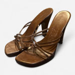 Bebe  Y2K brown wood heals Photo 0