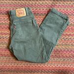 Levi's 550 ARMY GREEN RIPPED KNEE DENIM PANTS Photo 1