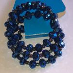 Rainbow Sandals Rainbow Blue Beaded Boho Wrap Bracelet Photo 0