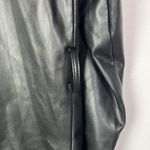 Pull & Bear  Black Faux Leather Shirt Snap Button Jacket S Photo 4