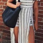 Showpo Black And White Striped Playsuit Photo 0